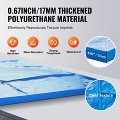 Concrete Stamps Mat,24 x 24 in,7 pcsConcrete Texturing Skin Polyurethane Stamp S