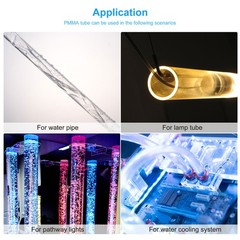 47mm ID 50mm OD 14″ Acrylic Rigid Round Tube for Lamps and Lanterns,Clear
