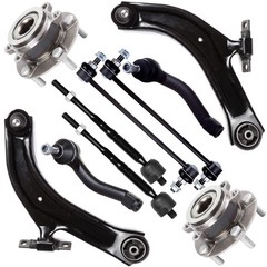 10pc Front End Kit Control Arm Ball Joint Tie Rod Sway Bar Link 07-12 Sentra