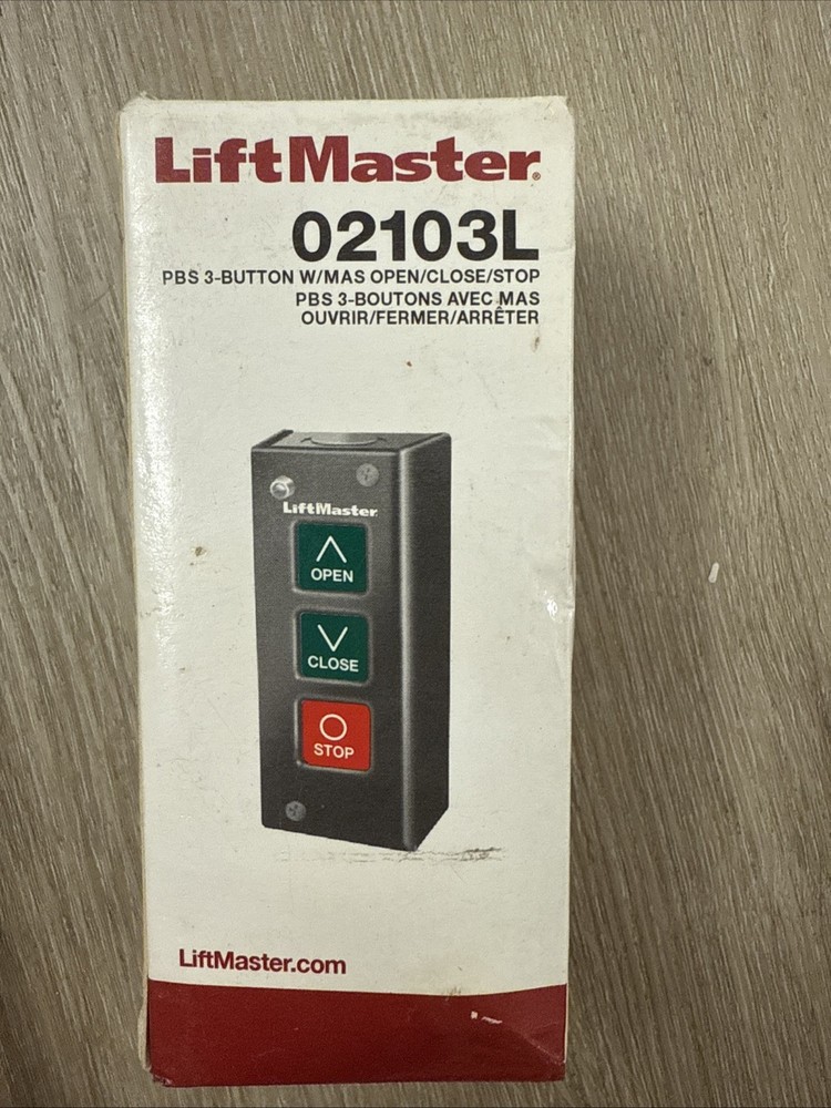 LiftMaster 02103L PBS 3-Button Control Station – Open/Close/Stop with MAS