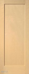 Maple 1 Panel Flat Mission / Shaker Stain Grade Solid Core Interior Wood Doors