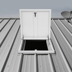Roof Hatch, Roof Security Door, Roof Access Hatch Modern Square White NEW