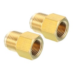2Pack 3/8″ Female Flare x 1/2″ Male Flare Connectors Brass Adapters Reducing