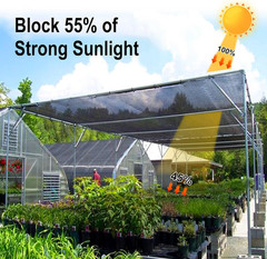 LOVE STORY 10x20FT 55% Black Shade Cloth Sun Shade Net UV Resistant Mesh Tarp Pl
