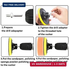 2 Pack 5 Inch Hook and Loop Backing Pad with M14 Thread,Rotary Buffing Pad Sandi