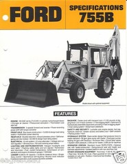 Equipment Brochure – Ford – 755B – Tractor Loader Backhoe – c1980’s (EB377)