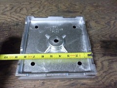 ROUGH CUT, Post Base, Anchored 8×8 Heavy Cast Aluminum MADE IN USA