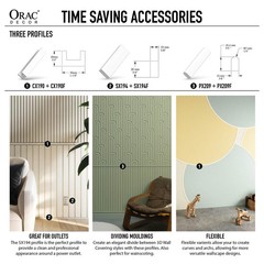 Outwater 9-7/8″ x 78-3/4″ White 3D Wall Panel