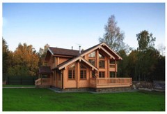 LOG HOUSE KIT # LH-237 ECO FRIENDLY WOOD PREFAB DIY BUILDING CABIN HOME DIY EASY