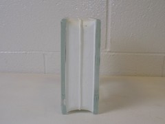 Hand Painted Glass Block 7.75” Decorative Wall Insert Backlit Ready Apple Design