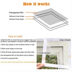 Adjustable Window Insulation Kit 47inX63in(120X160cm) for Winter Keep Cold Ou…