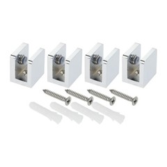 4Pcs Glass Clamps with Stainless Steel Screw Chrome Solid Brass for 8-10mm Glass