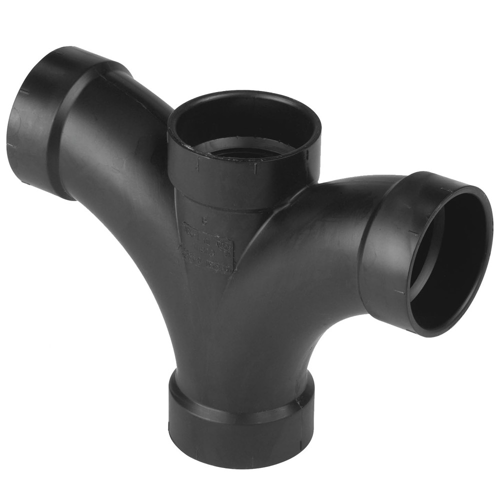 NIBCO Fig No 5835-B, 2 in. ABS DWV 2 x 2 x 2 x 2 in., Black