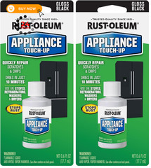 Rust-Oleum Paint 213174 .6-Ounce Specialty Brush 0.6 Fl Oz (Pack of 2), Black