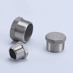 304 Stainless Steel Hexagon Male Blanking Plugs with Tapered BSP Threads 1/4″~2″