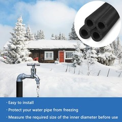 Storystore Pipe Insulation Foam Tube, 3/8″ ID X X 1″ OD-6 Ft, Black