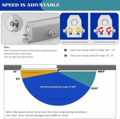 Heavy Duty Automatic Door Closer, Self Closing Hydraulic Door Closer, Soft Close