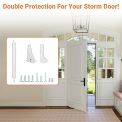 1 Pack White Heavy Duty Screen Door Closer Replacement for Storm Screen Doors