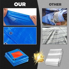 10×20 FT Heavy Duty Waterproof Tarp, 8 Mil Outdoor Protective Tarpaulin Cover…