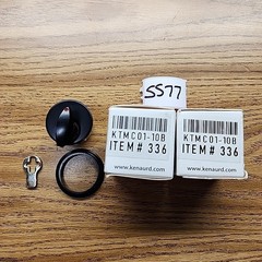Kenaurd KMTC0-10B Thumb Turn Mortise Cylinder Black Finish Lot Of 2