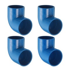 4 Pcs 1.5 Inch 90 Degree Elbow Pipe Fittings 2 Way, Blue