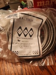 GRI 5702-25. 25′ Armored Cable, 3/16″ ID, Stainless Steel