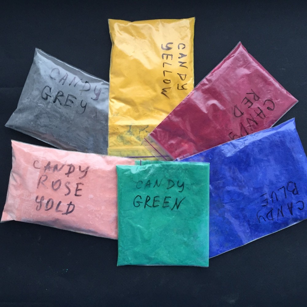 Set of 6 Colors of Transp Candy powder coating paint, 2.7oz/75g per color