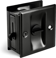 2-3/4×2-1/2in Sliding Door Lock Pull HOMOTEK Black