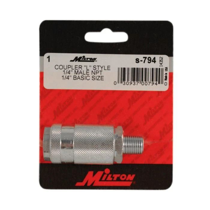 Milton s-794 1/4″ MLPT Male Body L-Style – 1EA Coupler