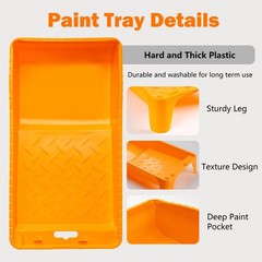 Mister Rui 4 Inch Paint Tray Liners – 20 Disposable 4 Inch,21 PCS, Orange
