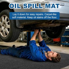 Oil Mat for Garage 36″ x 59″ – Felt + Rubber Waterproof Backing Thickened So…