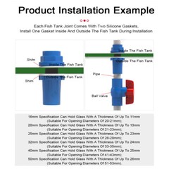 PVC Pipe Fitting Fish Tank Inlet Outlet Water Joint Connector16/20/25/32/40/50mm