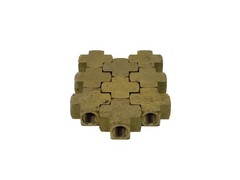 (9) NOS Parker 1/4” x 1/4” x 1/4” x 1/4″ FNPT Brass Cross Pipe Fittings 2205P-4
