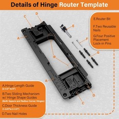 Door Hinge Jig, Door Hinge Mortiser Hinge Installation Kit, Hinge Jig for Doo…