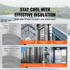 VEVOR Double Reflective Insulation Roll Foam Radiant Barrier 48 in x 50 ft 5.5mm