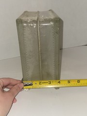 RETIRED GLASS BLOCK, Came Out Of USA Home, Lined, 7.75×7.75×3 7/8 In