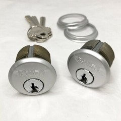 5 Mortise Lock Cylinders 1″ for Store Front Door Adams Rite Brass and 3 Keys