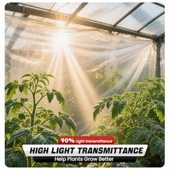 12’x100′ Clear Plastic Sheeting 10 Mil Heavy Duty UV Tear-Proof