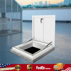 Roof Hatch 27.95″ L X 27.95″ W Roof Security Door Aluminum Alloy Attic Door
