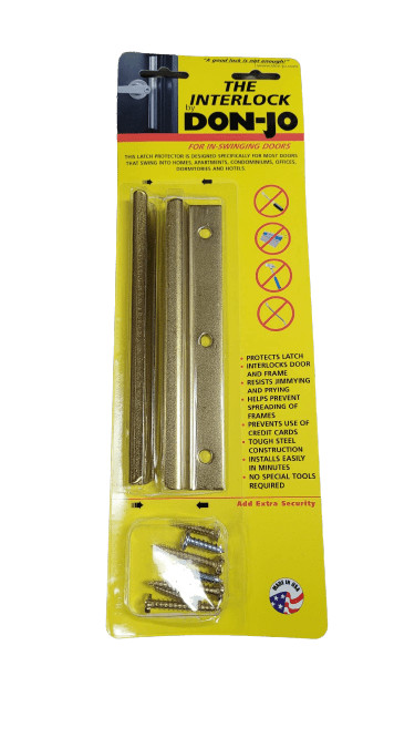 Don-Jo 801109 Inswing Door Latch Protector 6″ Brass Plated