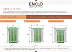 45.5in H x 36.5in W (1 Panel) No Dig Enclo Wilmington White Vinyl Privacy Scr…