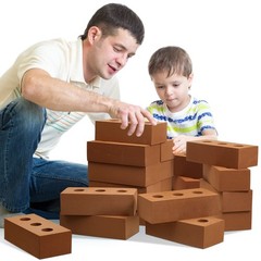 Deekin 10 Pcs Foam Brick Building Blocks for Kids Thick Blocks Foam Large Fake B