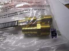 1/2″ x 1/2″ Hose x Male NPT Plain Brass Hose Barb QTY 3