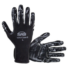 640-1907 SAS Safety 1-pr of PawZ Nitrile Coated Palm Gloves, S