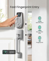 DESLOC C110 Fingerprint Smart Front Door Lock Set with Handle Keyless Entry D…