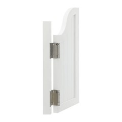 White Swing Solid Wood Door Elegant Pine Wood Partition Door for Shop Entrance