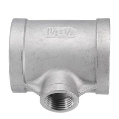 Tee Pipe Fitting (1/2″ x 1-1/2″ x 1-1/2″) NPT Female Reducer 3 Way T-Connector