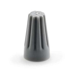 WIRE CONNECTORS GRAY STRAIGHT BARREL STYLE SCREW-ON NUTS UL 20,000/CASE