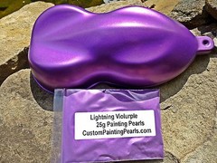 Lightning Violurple Pearl Pigment 4 Black Auto Lacquer Urethane Clear