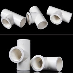 3-Way Female PVC BSP Threaded Pipe Fitting Connector1/2″ 3/4″ 1″ T Piece Adapter